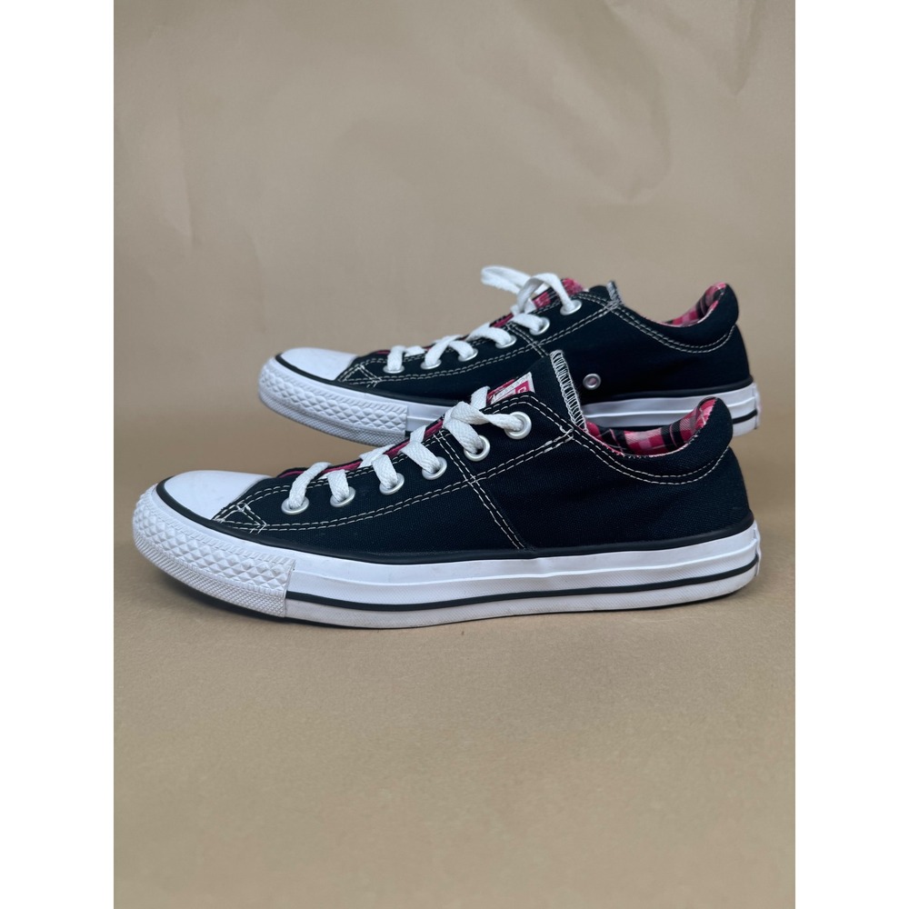 Converse Chuck Taylor All Star Womens 9 Madison Black Pink Plaid Padded Collar - Picture 2 of 8